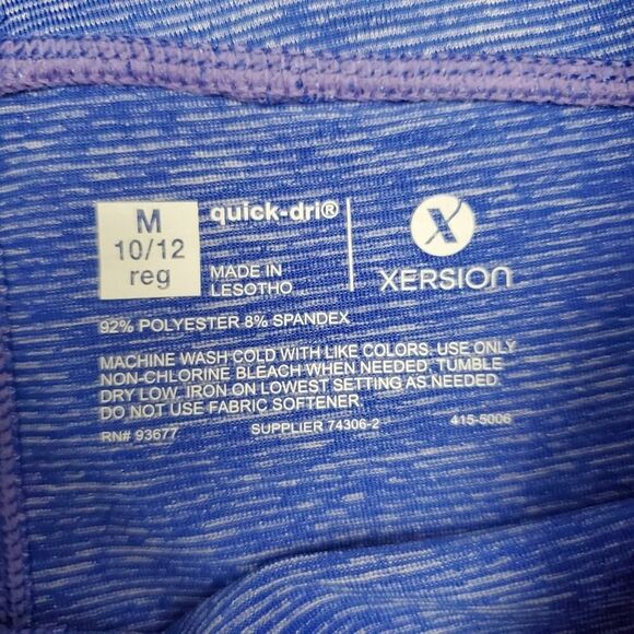 Xersion Workout Leggings Blue Size M 10-12 - Picture 3 of 6